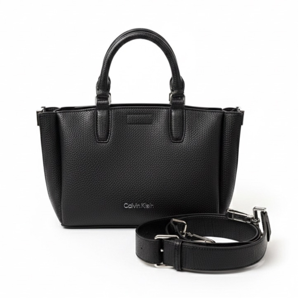 Calvin Klein Black Textured Tote
